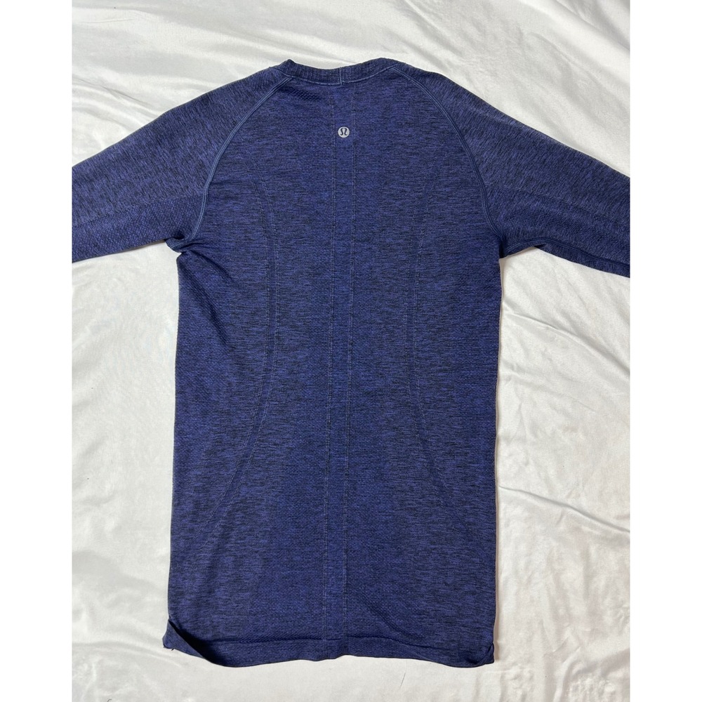 Lululemon Swiftly Tech Long Sleeve 2.0 Shirt Blue Heathered Space Dye Size 6 - Picture 11 of 16
